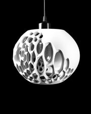 Oval Bubble Pendant Light - 3D printed pendant light by Valence Objects