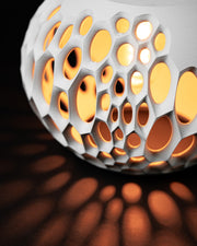Oval Bubble Pendant Light - 3D printed pendant light by Valence Objects