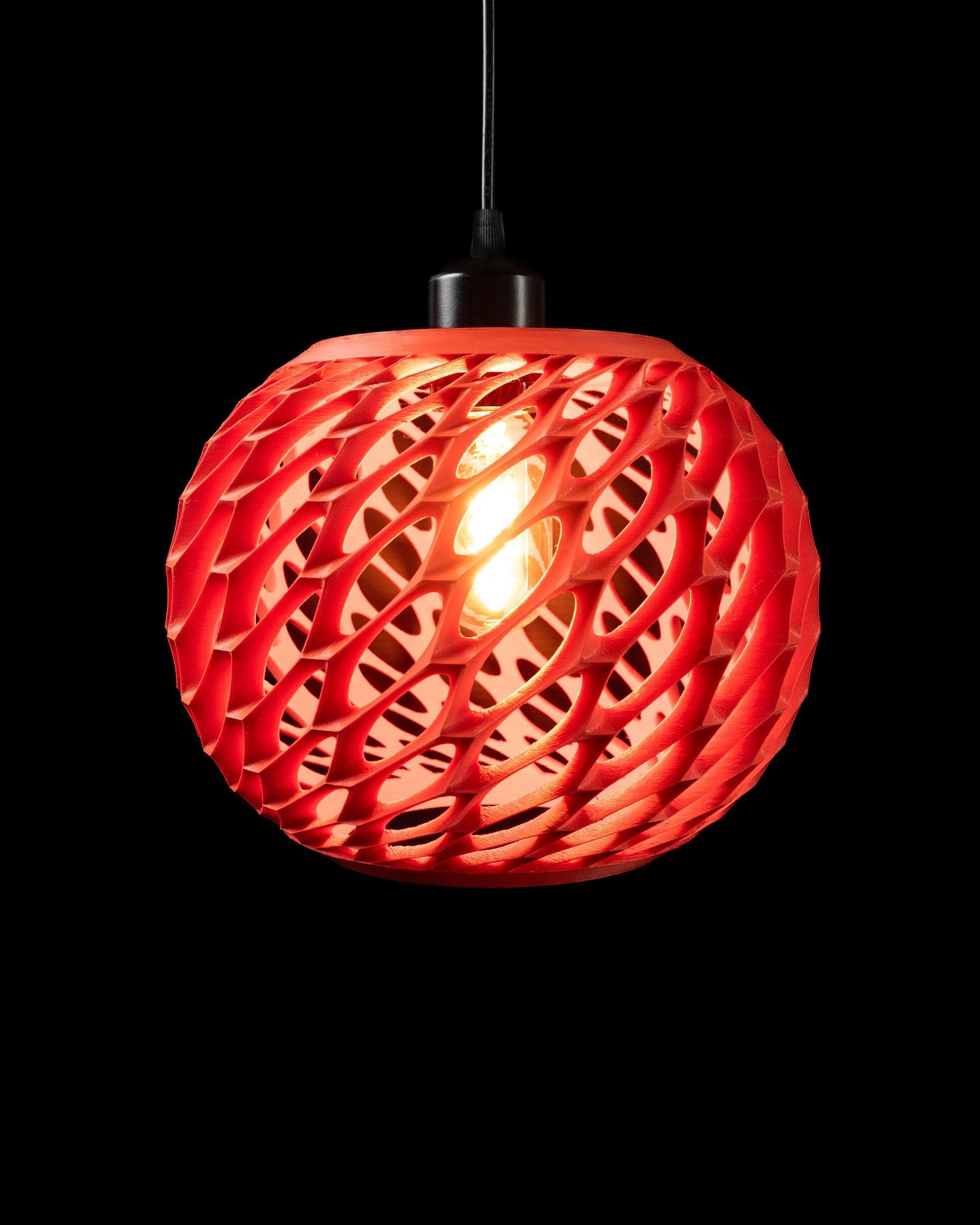 Woven Orb Pendant Light - 3D printed pendant light by Valence Objects