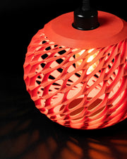Woven Orb Pendant Light - 3D printed pendant light by Valence Objects