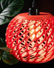 Woven Orb Pendant Light - 3D printed pendant light by Valence Objects