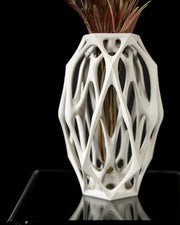 Oval Cage Vase - 3D printed vase by Valence Objects