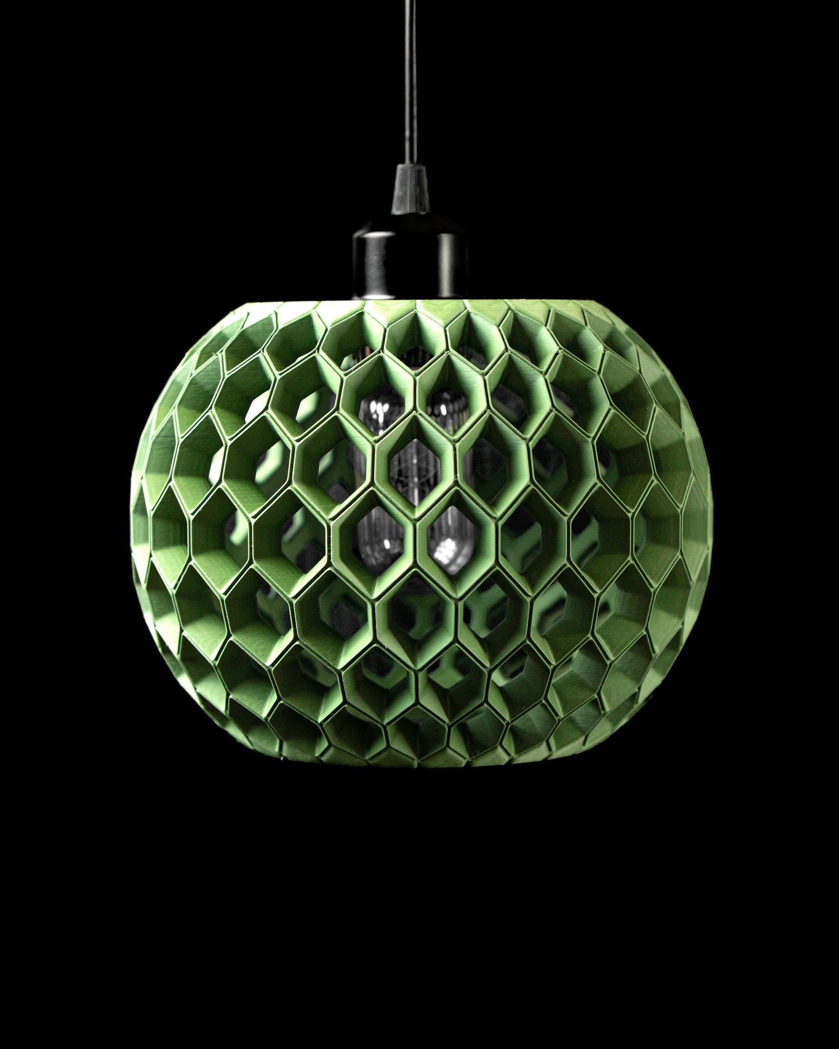 Honeycomb Orb Pendant Light - 3D printed pendant light by Valence Objects