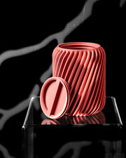 Rib Canister - 3D printed storage jar by Valence Objects