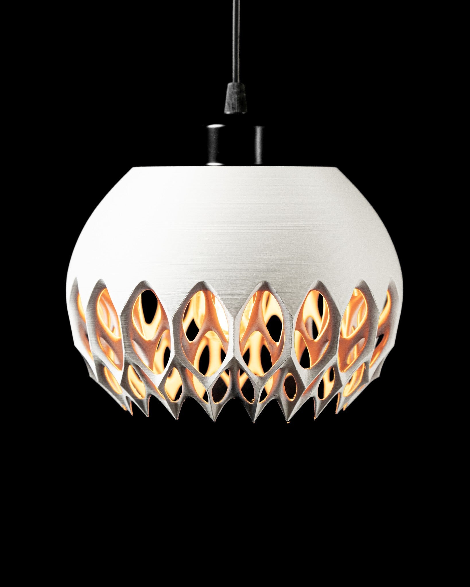 Petal Flame Pendant Light - 3D printed pendant light by Valence Objects