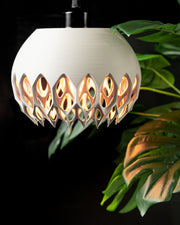 Petal Flame Pendant Light - 3D printed pendant light by Valence Objects