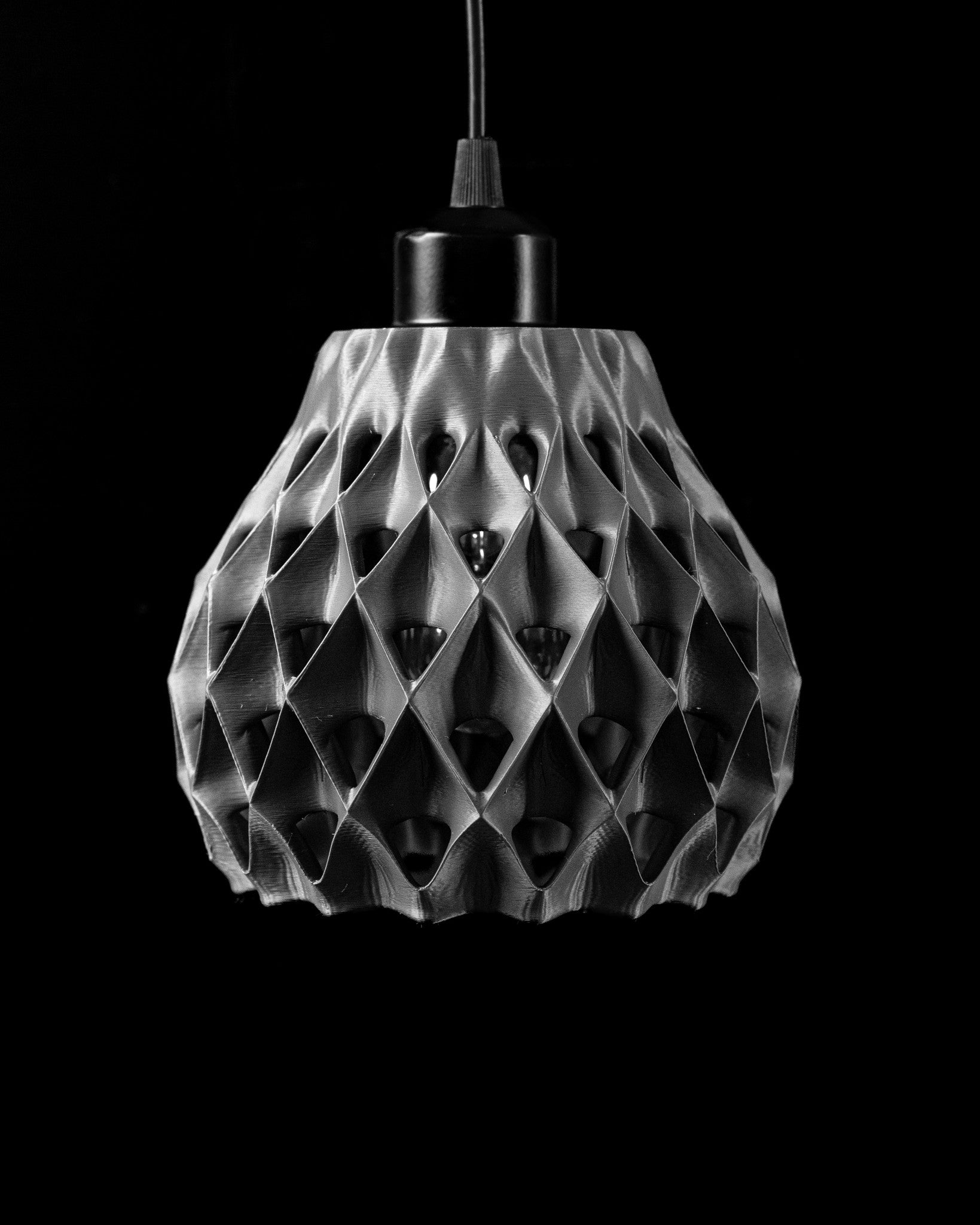Quilt Bell Pendant Light - 3D printed pendant light by Valence Objects