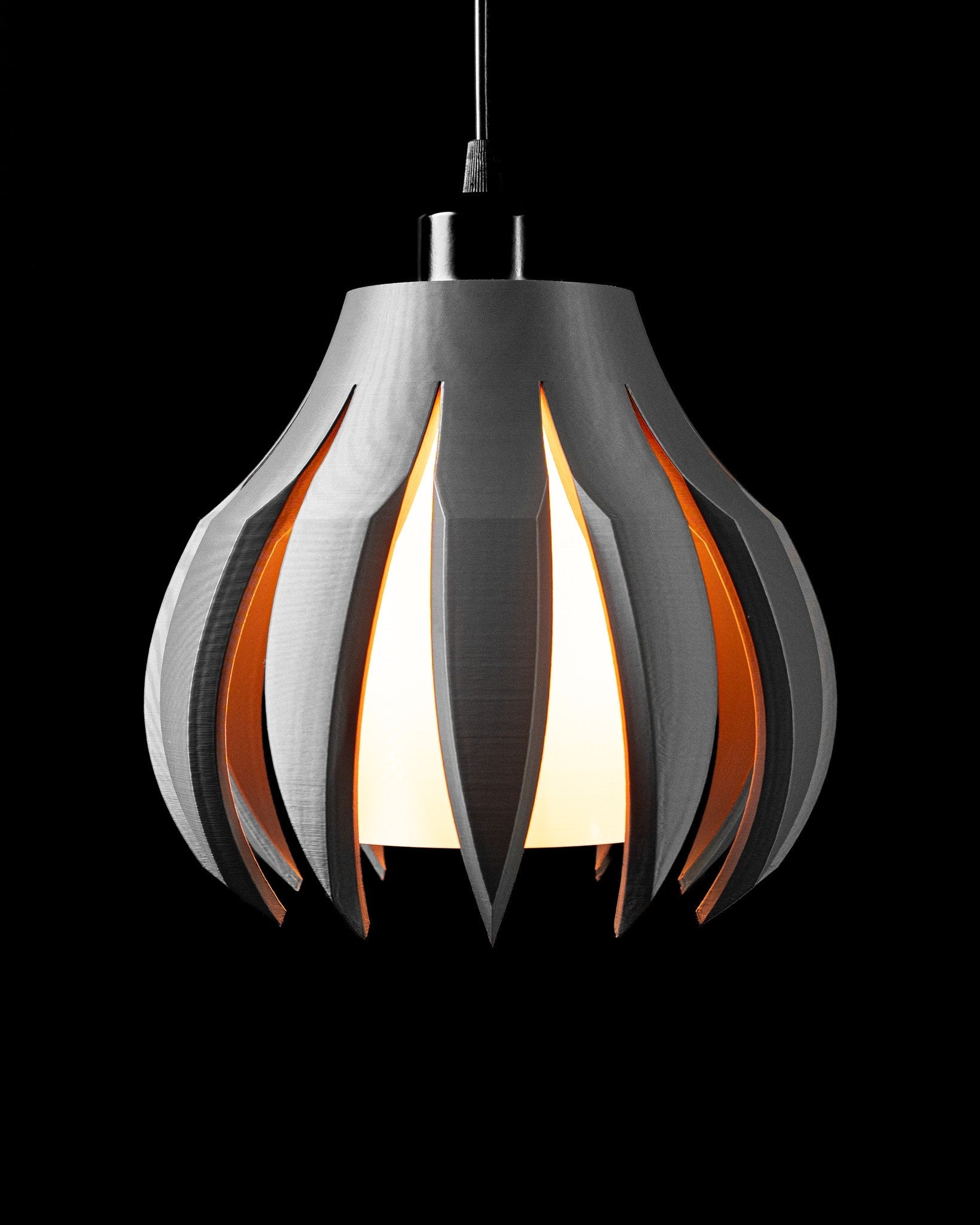 Petal Blade Pendant Light - 3D printed pendant light by Valence Objects