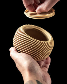 Ribbed Lidded Jar