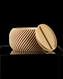Ribbed Lidded Jar