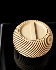 Ribbed Lidded Jar - 3D printed storage jar by Valence Objects
