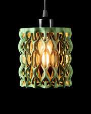 Wave Lattice Pendant Light - 3D printed pendant light by Valence Objects