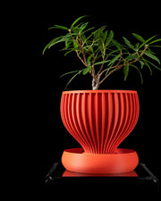 Radial Bowl Planter - 3D printed planter by Valence Objects