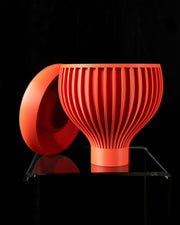 Radial Bowl Planter - 3D printed planter by Valence Objects