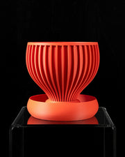 Radial Bowl Planter - 3D printed planter by Valence Objects