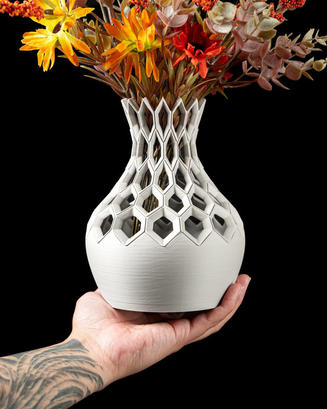 Lattice Bulb Vase