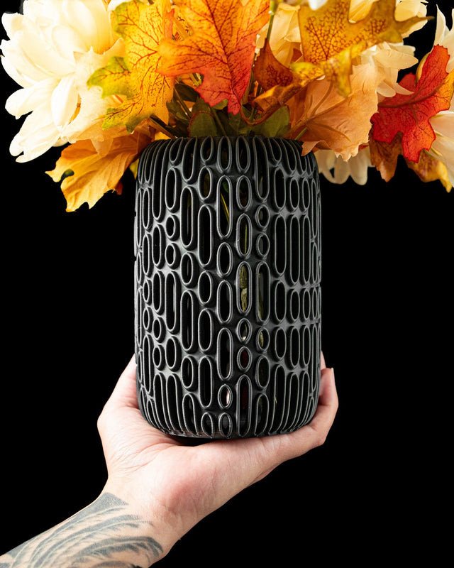 Oval Lattice Vase