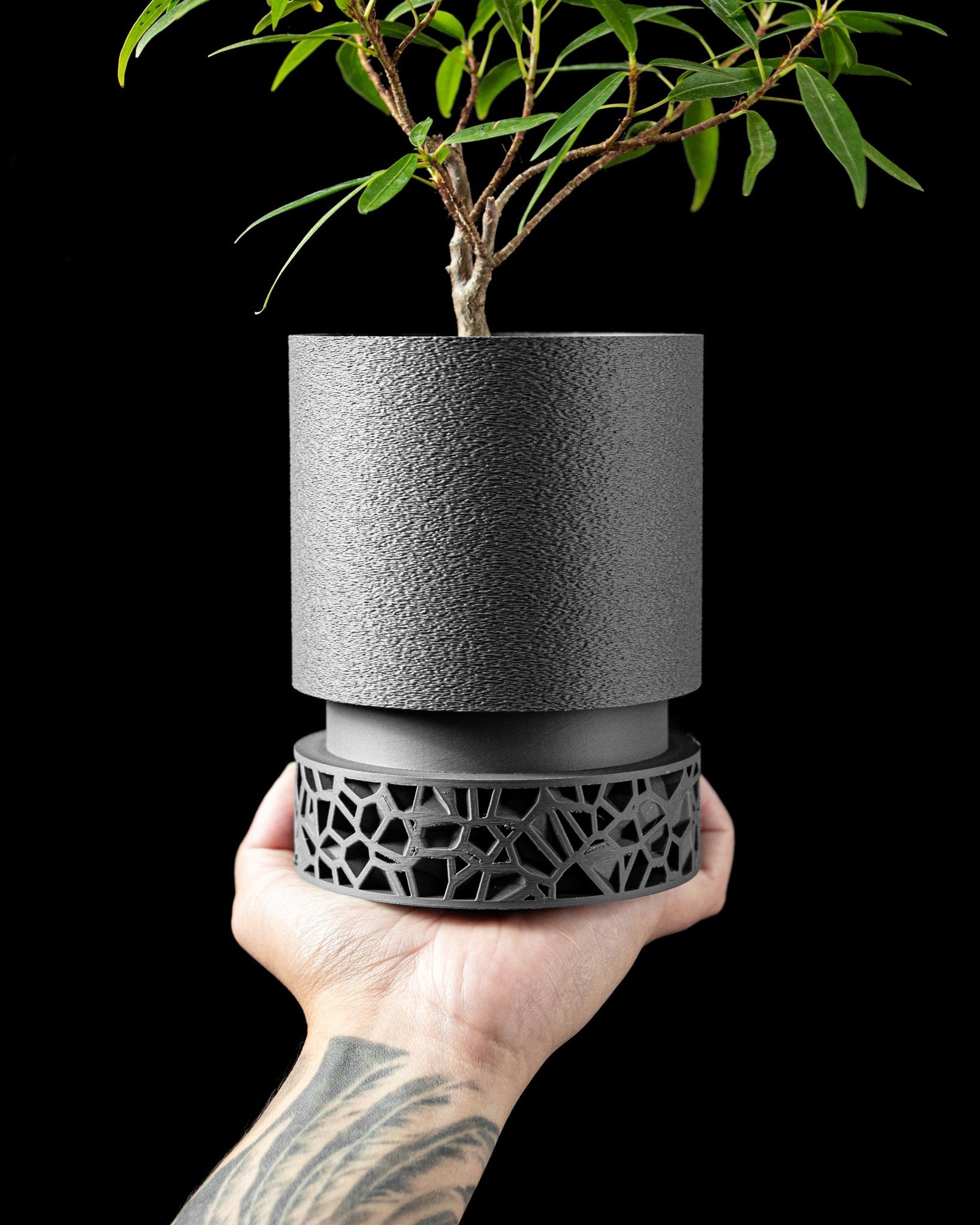 Voronoi Base Planter - 3D printed planter by Valence Objects