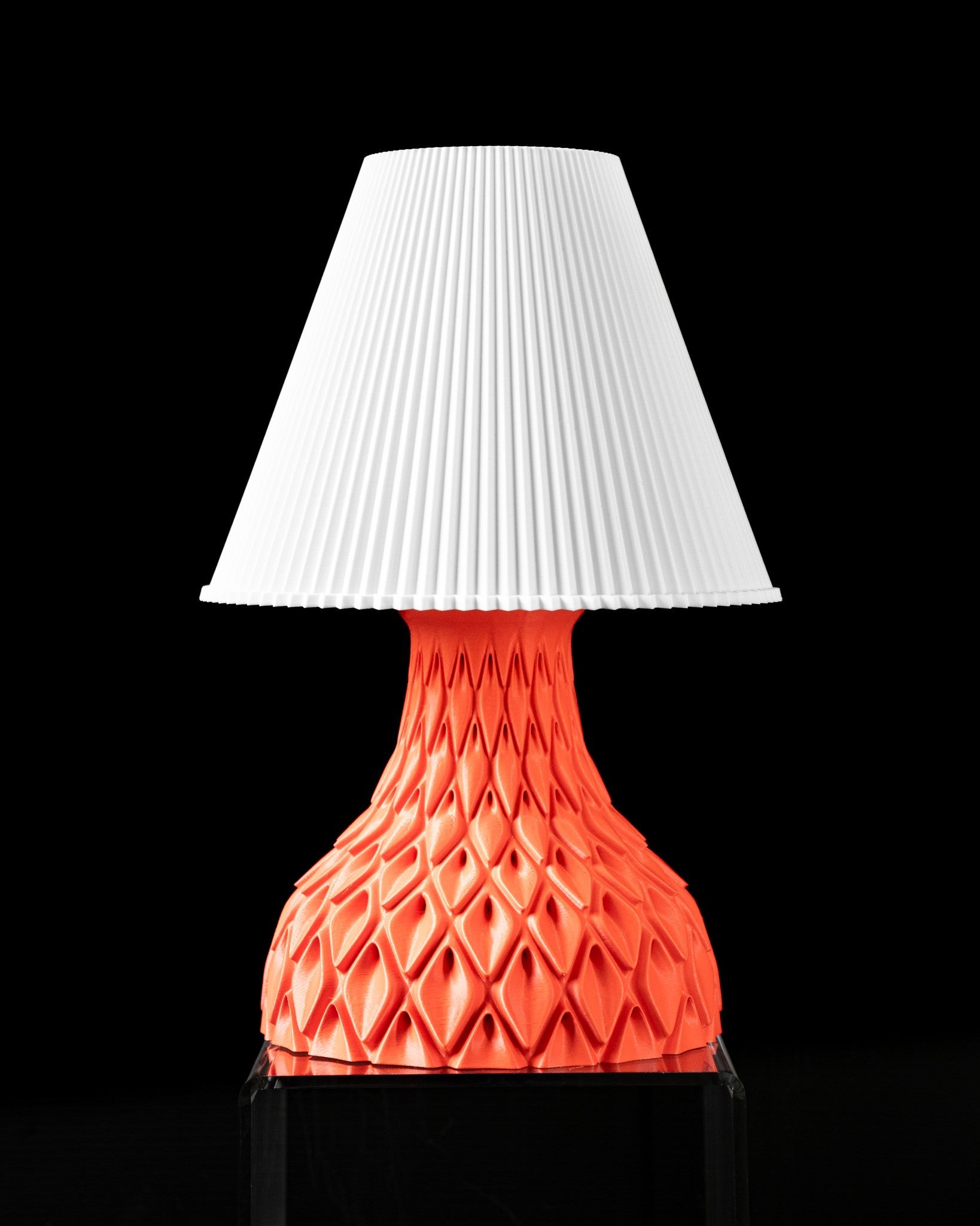 Quilt Cone Table Lamp - 3D printed table lamp by Valence Objects