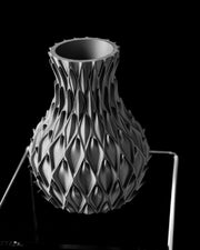 Quilt Bulb Vase - 3D printed vase by Valence Objects