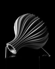Fluted Bulb Vase - 3D printed vase by Valence Objects