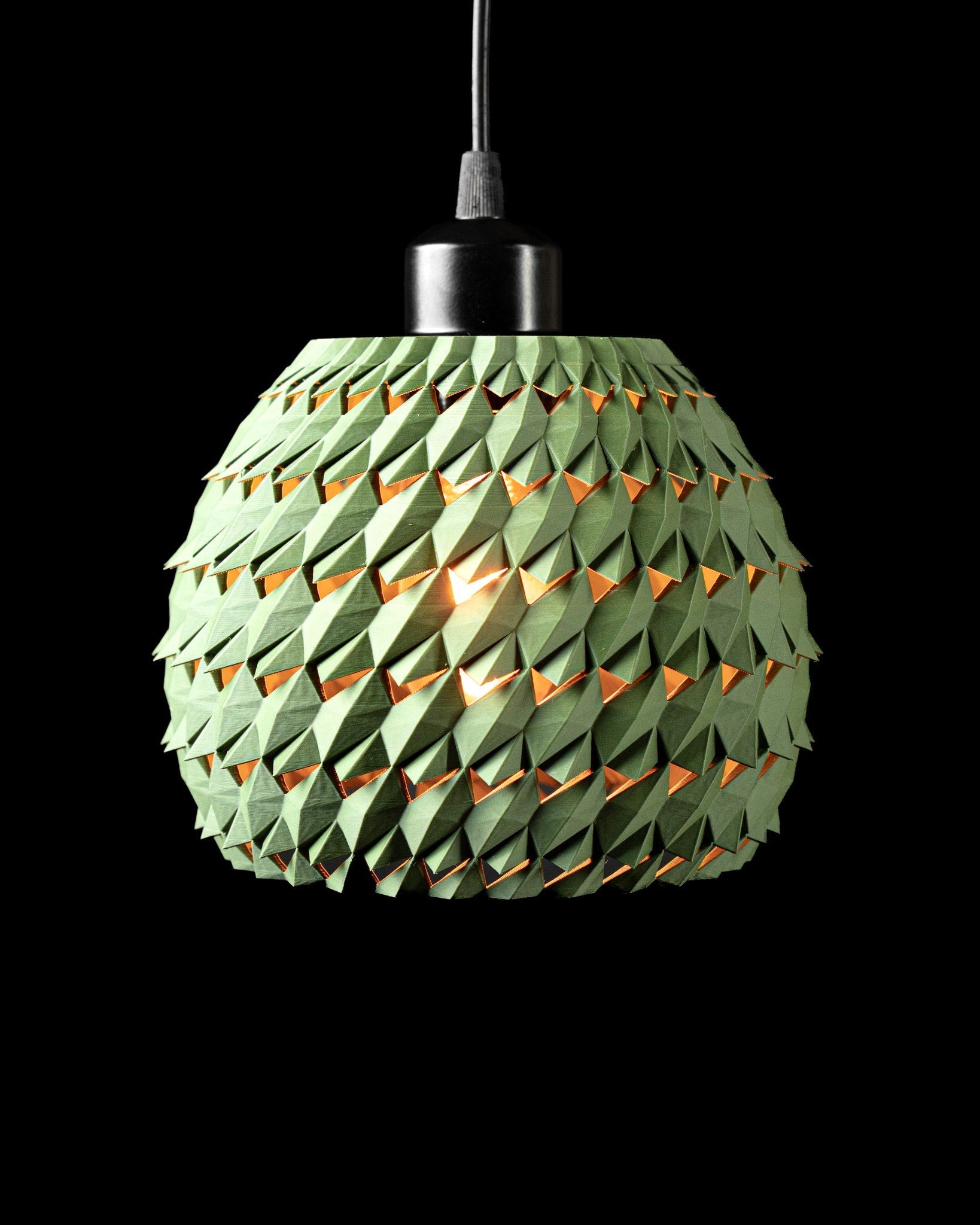 Scale Spike Pendant Light - 3D printed pendant light by Valence Objects