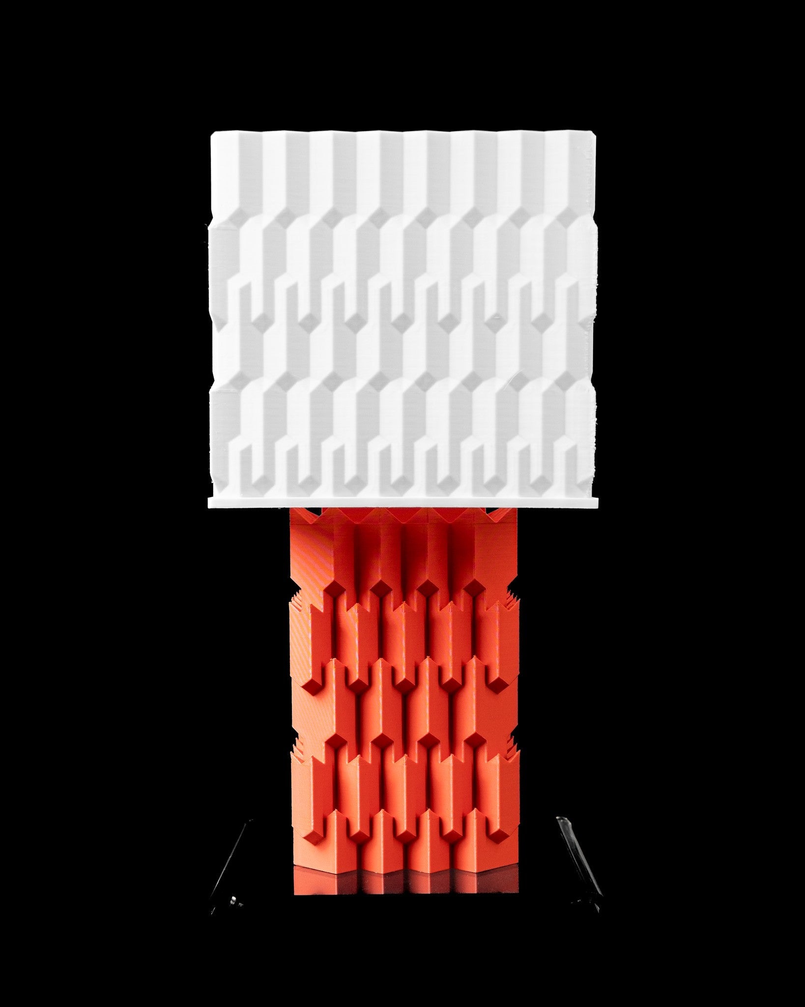 Wave Slat Table Lamp - 3D printed table lamp by Valence Objects