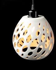 Organic Hole Pendant Light - 3D printed pendant light by Valence Objects