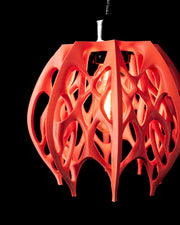Flame Cage Pendant Light - 3D printed pendant light by Valence Objects