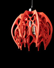 Flame Cage Pendant Light - 3D printed pendant light by Valence Objects