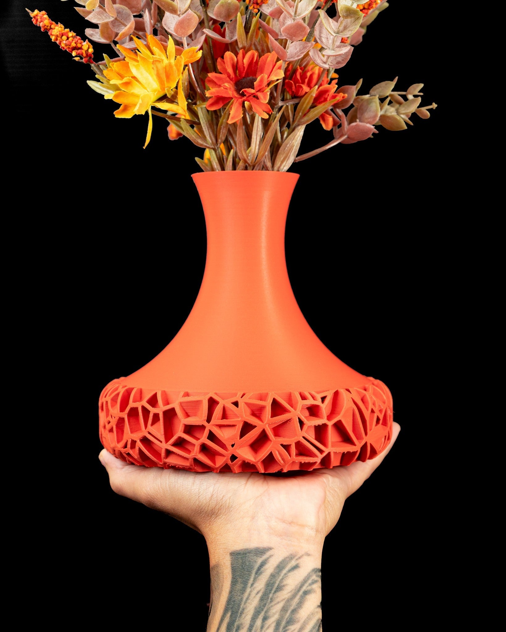 Voronoi Bell Vase - 3D printed vase by Valence Objects