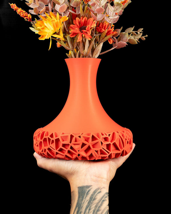 Voronoi Bell Vase - 3D printed vase by Valence Objects