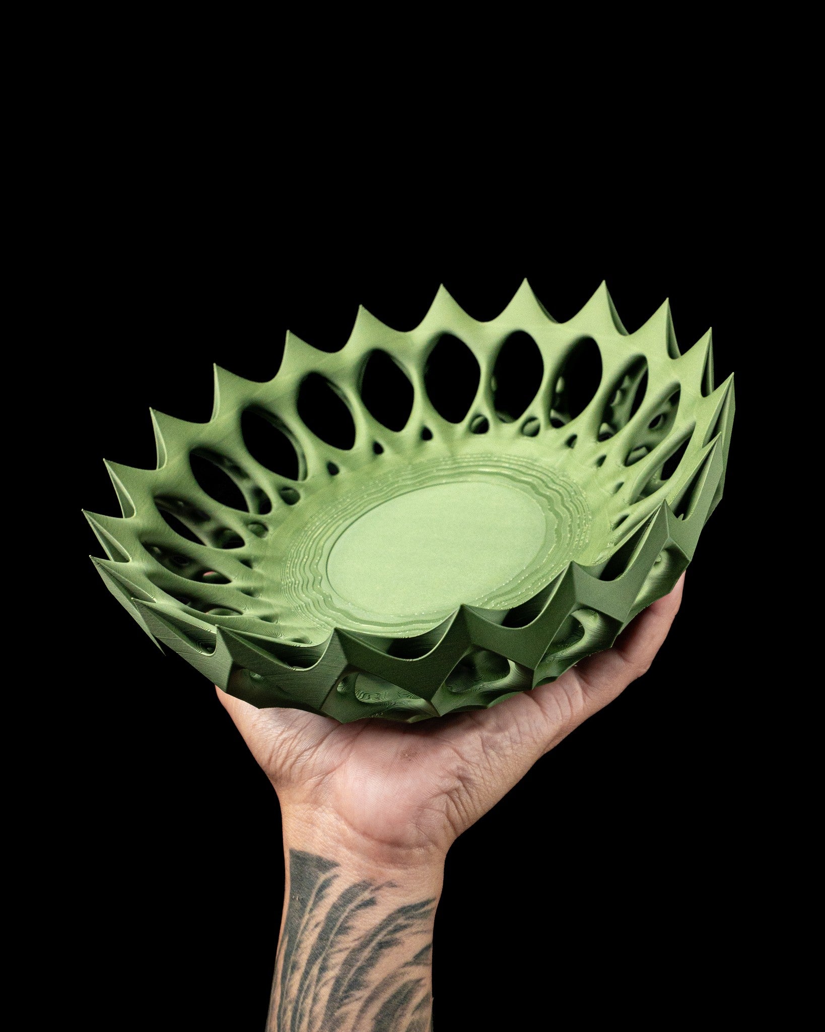 Leaf Lattice Bowl - 3D printed bowl & tray by Valence Objects