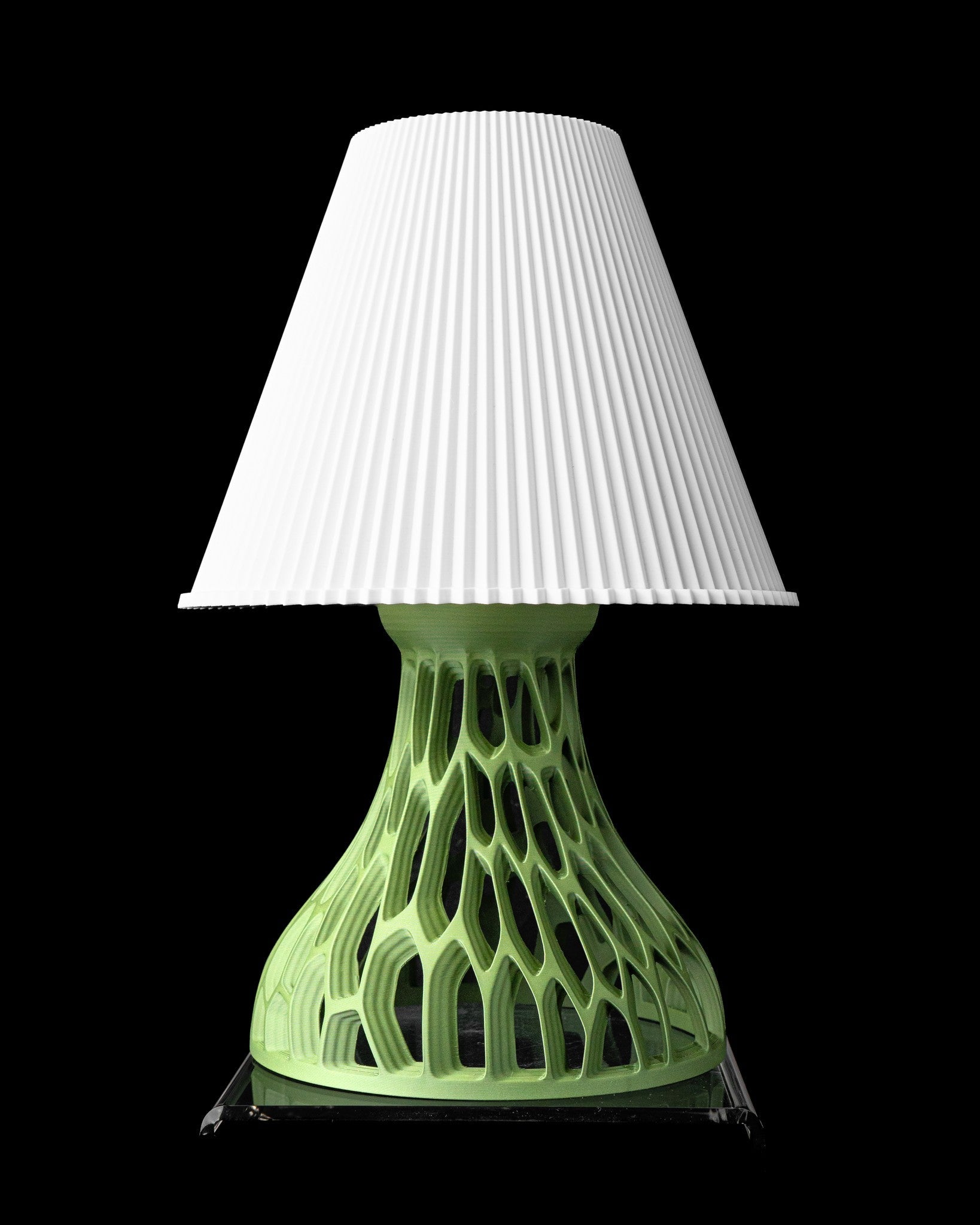 Lattice Cone Table Lamp - 3D printed table lamp by Valence Objects
