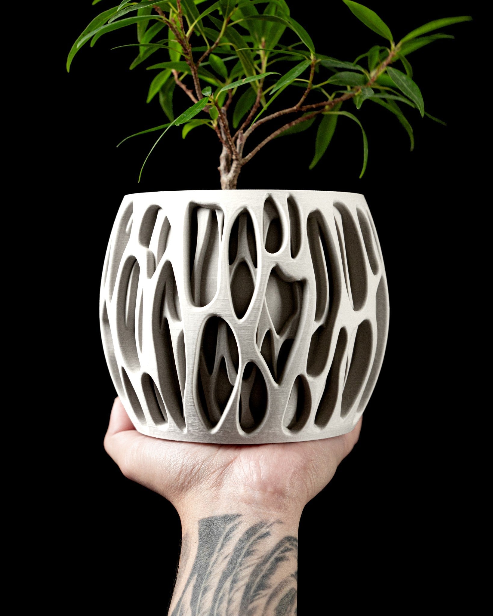 Drip Lattice Planter - 3D printed planter by Valence Objects