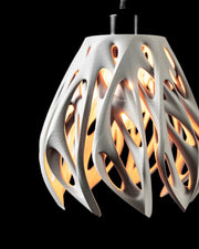 Flame Petal Pendant Light - 3D printed pendant light by Valence Objects