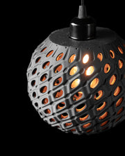 Bead Orb Pendant Light - 3D printed pendant light by Valence Objects