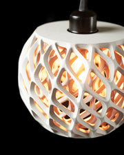 Diamond Weave Pendant Light - 3D printed pendant light by Valence Objects