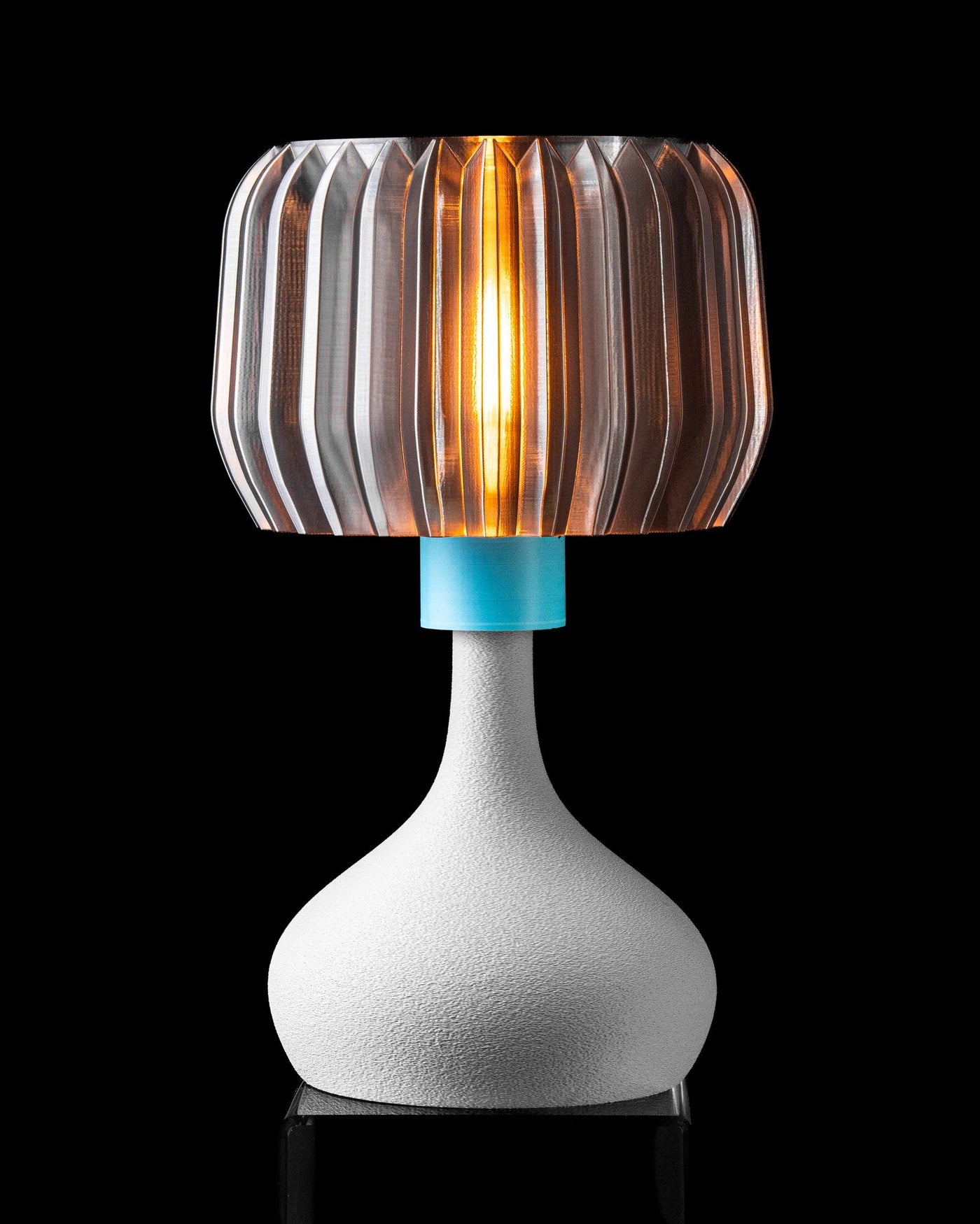 Ribbed Globe Table Lamp