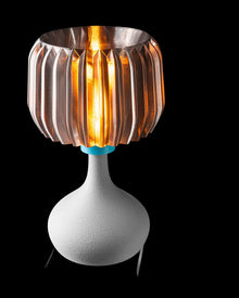 Ribbed Globe Table Lamp
