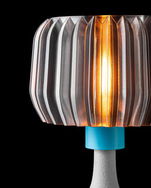 Ribbed Globe Table Lamp