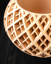 Lattice Globe Planter - 3D printed planter by Valence Objects