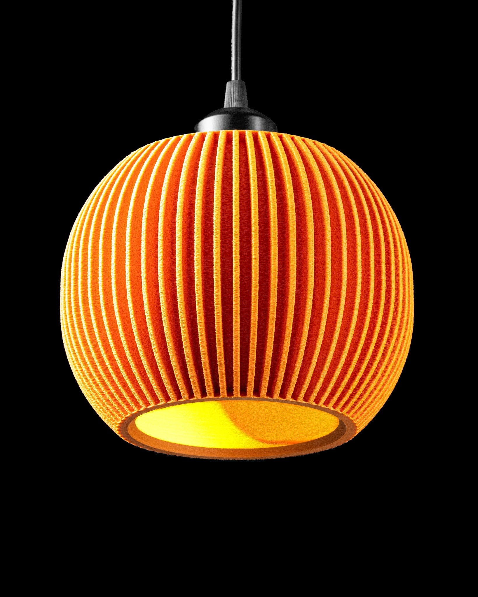 Fine Pleat Pendant Light - 3D printed pendant light by Valence Objects