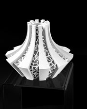 Voronoi Panel Vase - 3D printed vase by Valence Objects
