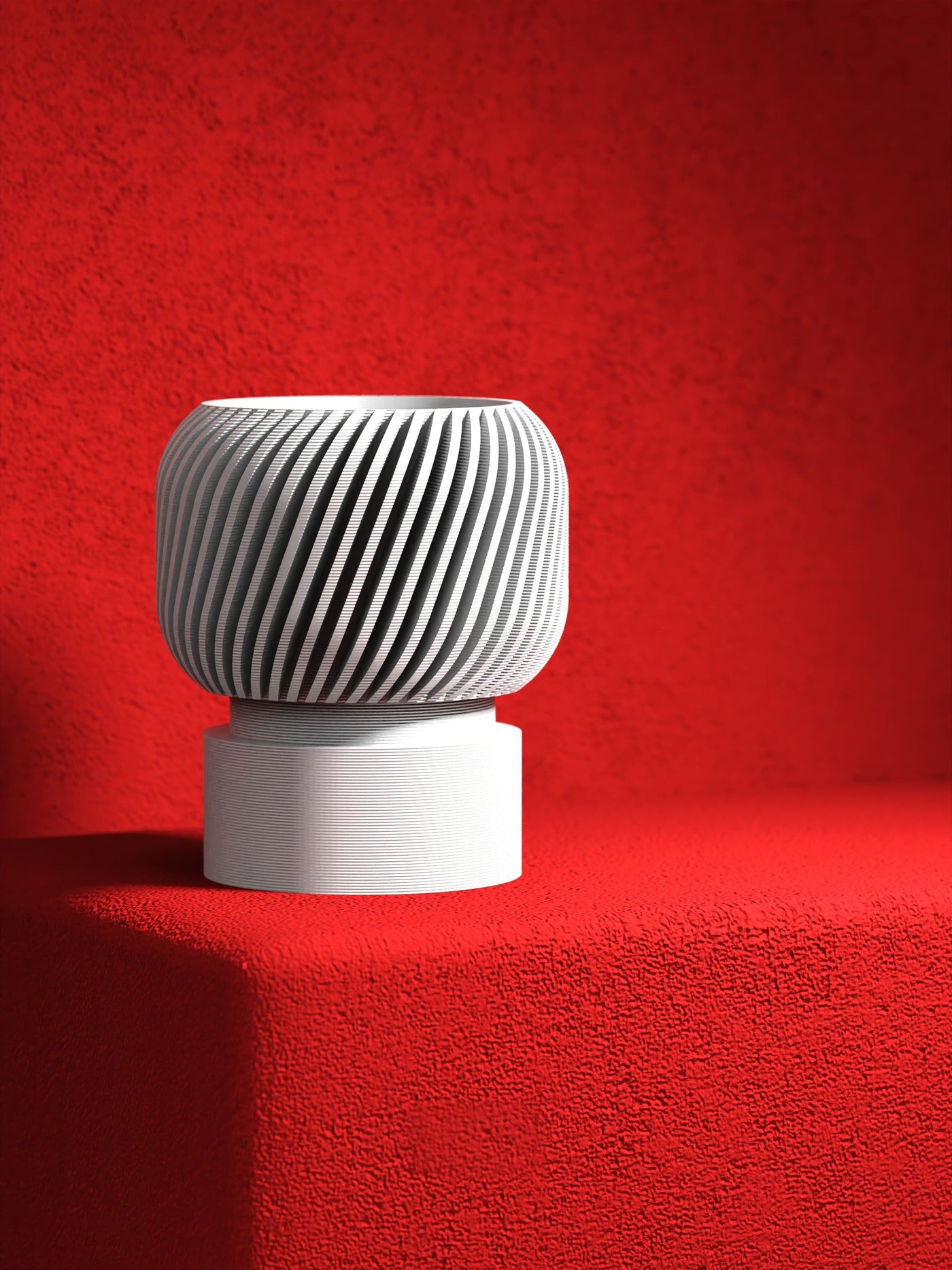 Fluted Pedestal Planter