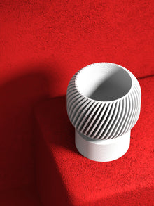 Fluted Pedestal Planter