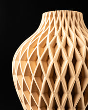 Diamond Lattice Vase - 3D printed vase by Valence Objects