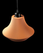 Pleat Flare Pendant Light - 3D printed pendant light by Valence Objects