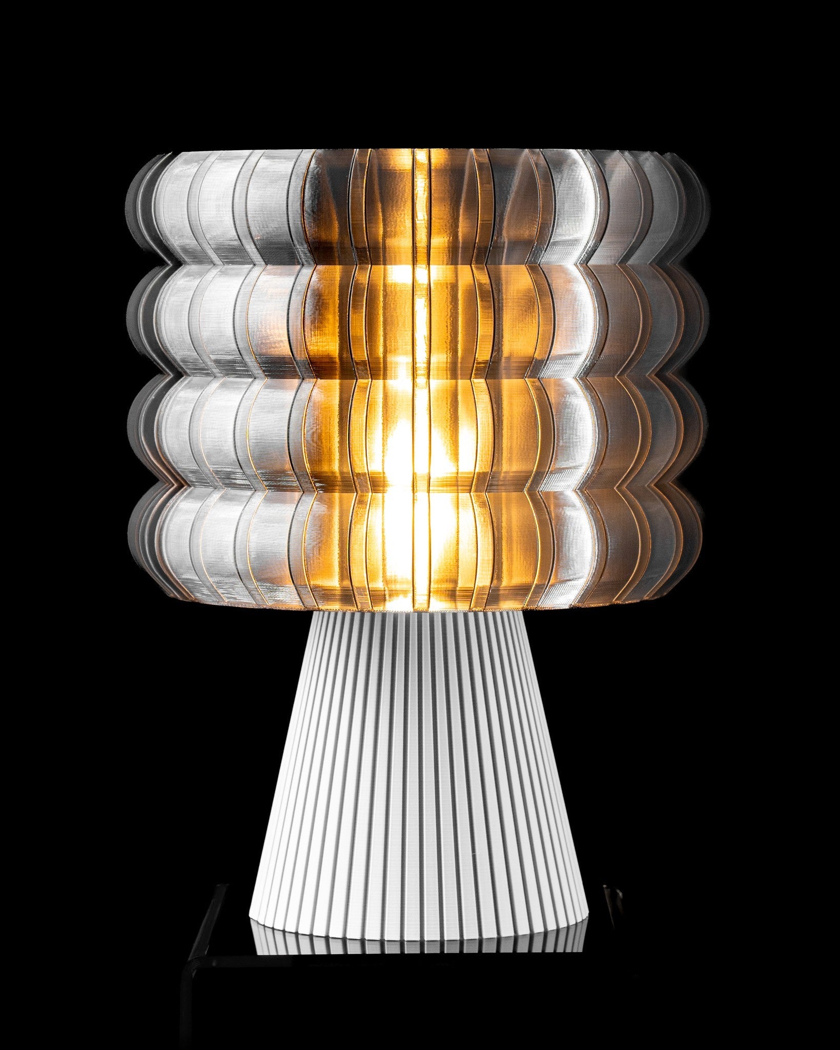 Ribbed Drum Table Lamp - 3D printed table lamp by Valence Objects