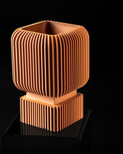 Ribbed Crate Planter - 3D printed planter by Valence Objects
